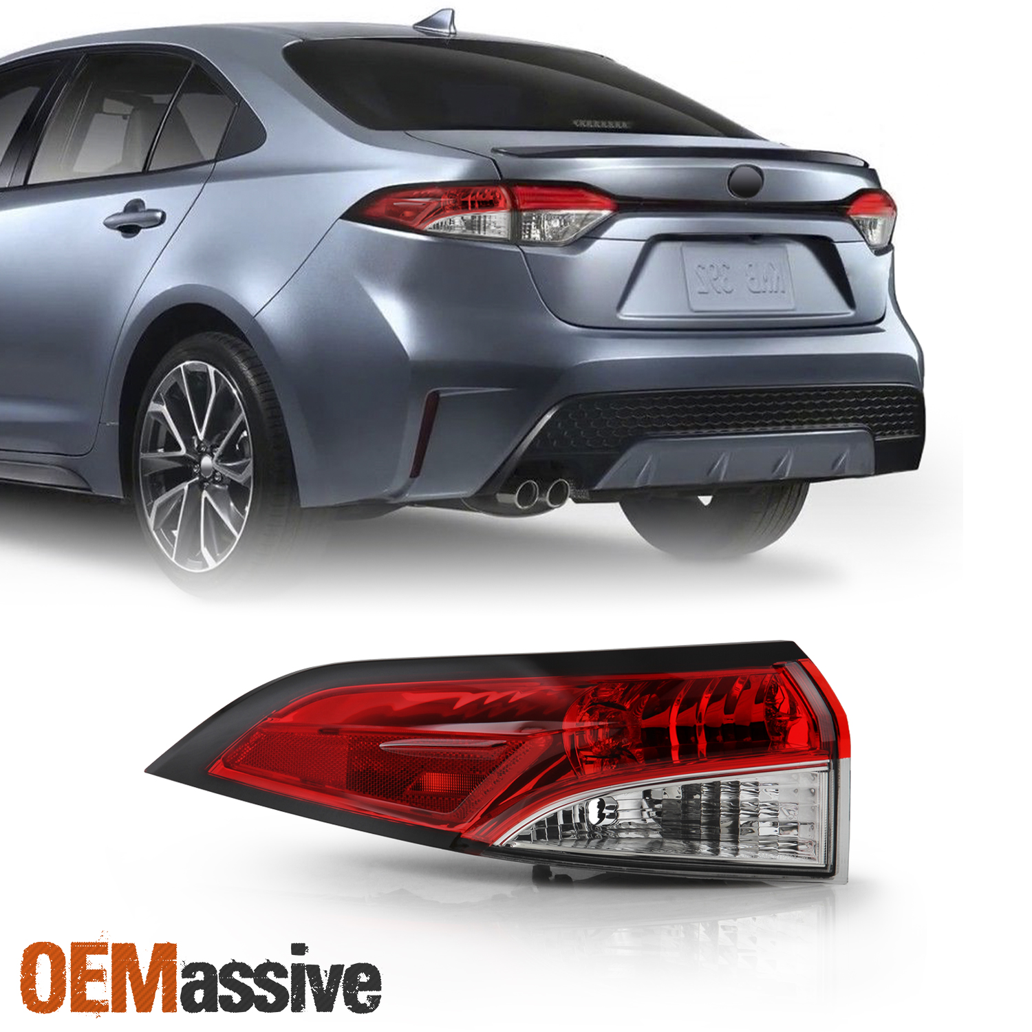 For 20202021 Toyota Corolla Japan Built Sedan Red Clear Outer Tail